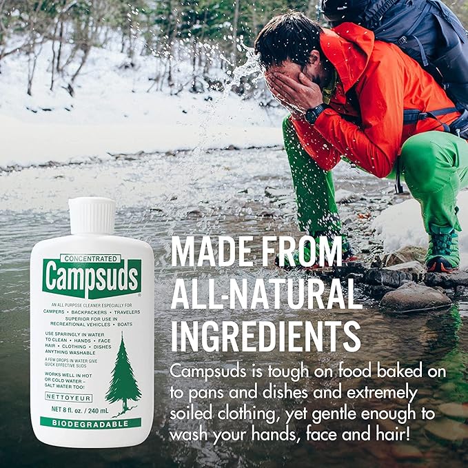 Campsuds Sierra Dawn Outdoor Soap Biodegradable Environmentally Safe All Purpose Cleaner.