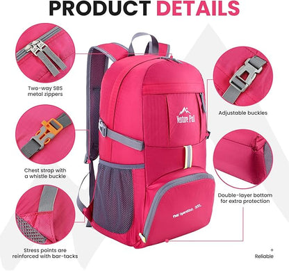 Venture Pal 35L Ultralight Lightweight Packable Foldable Travel Camping Hiking Outdoor Sports Backpack Daypack