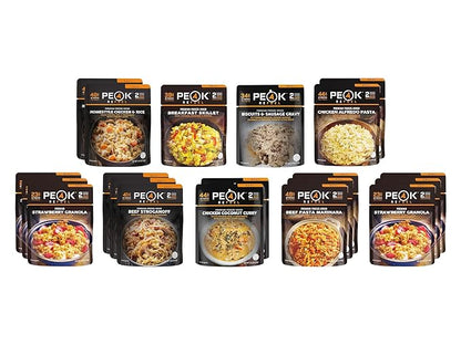 Peak Refuel Backcountry 2.0 Pack | Freeze Dried Backpacking and Camping Food | Amazing Taste | High Protein | Real Meat | Quick Prep Meals