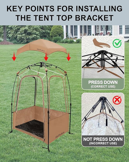 Sports Tent, Instant Weather Proof Pod, Pop Up Bubble Clear View Tent, Sports Pod with Extra Top Cover for Soccer, Football, Softball Games, and Other Outdoor Events, Baobrava, MioTsukus