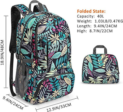 G4Free 40L Lightweight Packable Hiking Backpack, Waterproof Travel Daypack