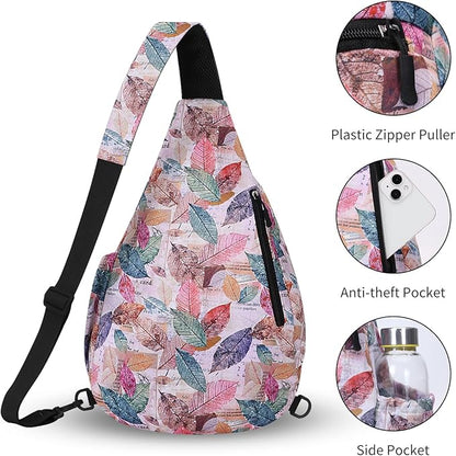 HUA ANGEL Crossbody Sling Bag for Men & Women Lightweight Waterproof Chest Shoulder Bag for Travel Hiking & Everyday Use
