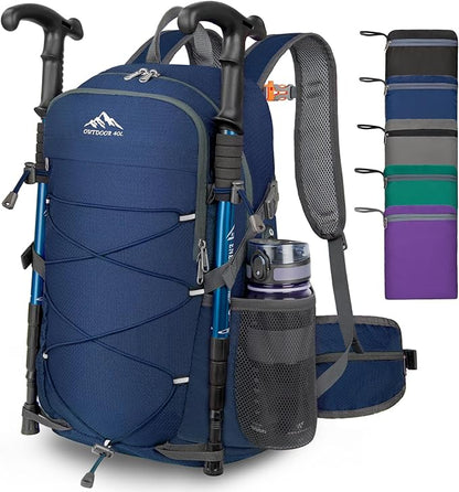 BKNOOU 40L Lightweight Hiking Backpack Packable Camping Backpack Waterproof Hiking Daypack Men Women Foldable Travel Daypack