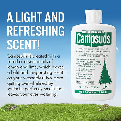Campsuds Sierra Dawn Outdoor Soap Biodegradable Environmentally Safe All Purpose Cleaner.