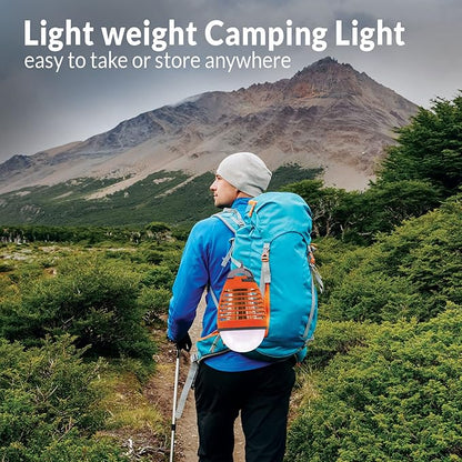 Himalayan Glow Camping Lantern, LED Night 360° of Brightness, Rechargeable Hiking Gear, Hanging Light-2 Count, (Pack of 2)