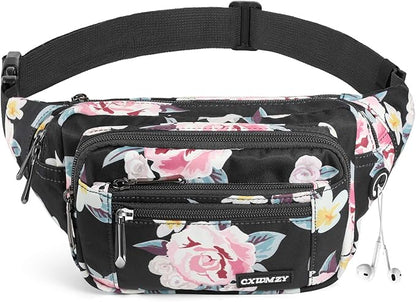 CXWMZY Fanny Packs For Women & Men Waist Pack Hip Bum Bag with Multi-Pockets Large Capacity Waterproof Casual Bum Bag for Disney Traveling Casual Cycling Running Hiking