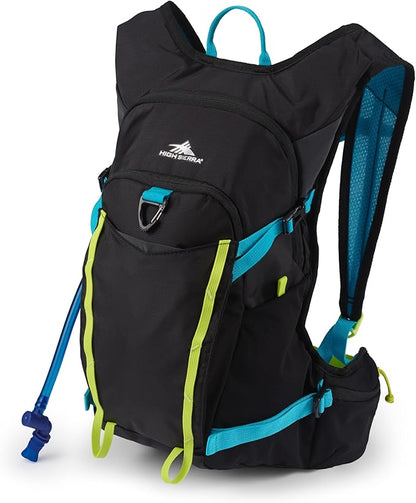 High Sierra Hydrahike 2.0 Hydration Backpack with 2L Water Bladder for Running, Hiking, Camping, or Cycling