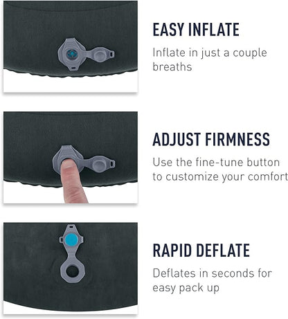 Sea to Summit Aeros Ultralight Inflatable Camping and Travel Pillow, Regular (14.2 x 10.2) Grey