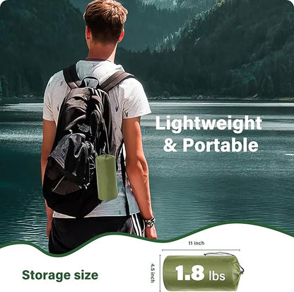 Sleeping Pad for Camping, Self Inflating Ultra Lightweight Sleeping Pad Backpacking Air Mattress Camping Mat with Pillow, Built-in Foot Pump Protable Sleeping Pads for Camping Tent 78x27 Inch