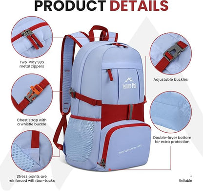 Venture Pal 35L Ultralight Lightweight Packable Foldable Travel Camping Hiking Outdoor Sports Backpack Daypack