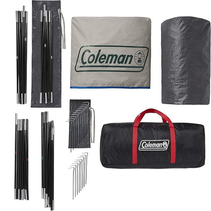 Coleman Weatherproof 4-Person Cabin Tent with Screened Porch, Screen Room Adds 35% More Space, Rainfly Included, 10-Minute Setup