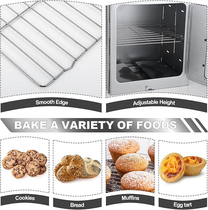 Portable Camping Oven with Storage Handbag, Stainless Steel Fastfold Design Camp Oven for Wood Burning Stoves and Camp Stoves, Outdoor Cooking Baking BBQ