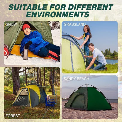Hicarer 20 Pcs 8'' Screw in Tent Stakes Heavy Duty Ground Anchors Screw in Tent Pegs Ground Stakes Tent Spikes Metal Tent Spikes with Hex Head Driver for Camping Garden Canopies (Dark Green)