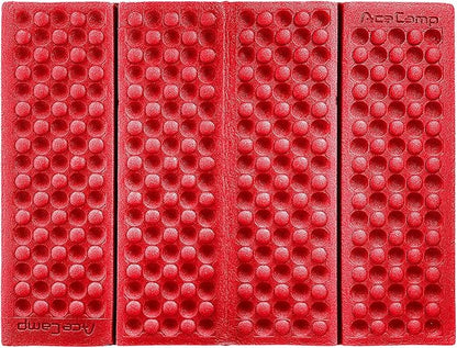 AceCamp 3940 Portable Lightweight Mini Waterproof Folding Mat, Foam Sitting Pad for Outdoor Activities, Foldable Kneeling and Seat Cushion for Comfort, Red