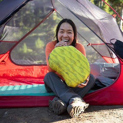 Therm-a-Rest Air Head Inflatable Travel Pillow, 1 Count (Pack of 1), Yellow Mountains