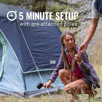 Coleman Skydome Tent with 5 Minute Setup,Weatherproof Tent with Rainfly & Carry Bag, 20% More Headroom Than Traditional Canopies