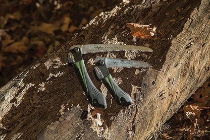 Hooyman MegaBite Handsaw and Hunter’s Combo Bone Saw with Heavy Duty Construction, High Carbon Steel Blade, Impulse Hardened Teeth, and Ergonomic Over-Molded Handle for Camping, Hunting, and Outdoors