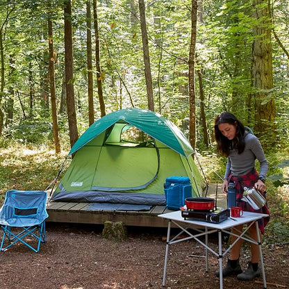 Coleman Sundome Camping Tent with Rainfly, 2/3/4/6 Person Tent Sets Up in 10 Mins, Weatherproof Shelter for Camping, Festivals, Backyard, Sleepovers, & More
