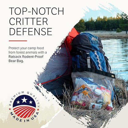 Bear Bags for Food Backpacking - Bear Sack Rodent Proof Food Storage Container - Ultralight Backpacking and Camping Food and Gear Storage Hanging Mesh Bag