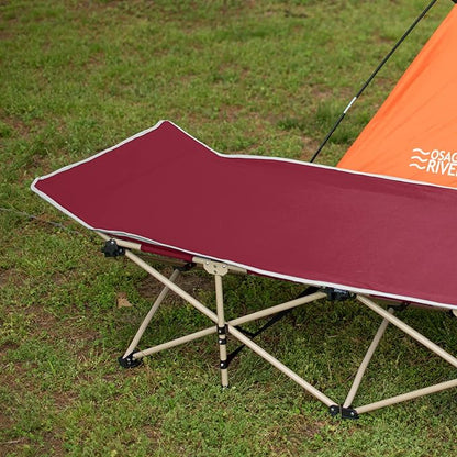 OSAGE RIVER Camping Cot for Adults - Folding Camping Cot - Portable Cots for Sleeping - Rated for 300 lbs