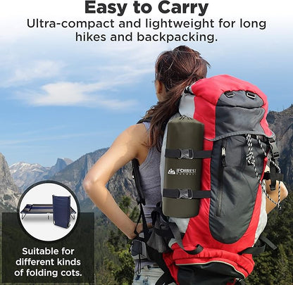 IFORREST Camping Pad with Armrest & Pillow - Self-Inflating Air Mattress - Rollover Protection - Ultra-Comfortable Mat - Lightweight for Tent, Cot, Backpacking(L/XL)
