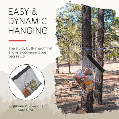 Bear Bags for Food Backpacking - Bear Sack Rodent Proof Food Storage Container - Ultralight Backpacking and Camping Food and Gear Storage Hanging Mesh Bag