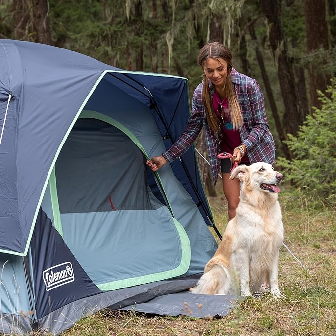 Coleman Skydome Tent with 5 Minute Setup,Weatherproof Tent with Rainfly & Carry Bag, 20% More Headroom Than Traditional Canopies