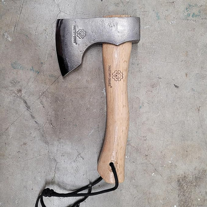 Mastiff Gears® Hand-Forged Wood Handle Hatchet: Versatile Carving, Camping, Wood Splitting Axes in Two Sizes for Outdoor Enthusiasts (Dwarven Axe)