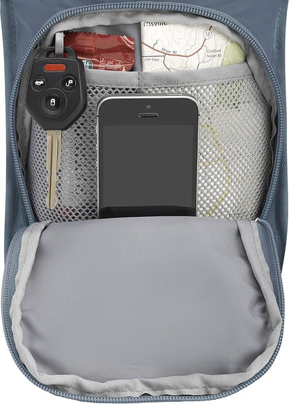 High Sierra HydraHike Hydration Backpack, Lightweight Running Backpack, Cycling, Hiking, for Men, Women & Kids, Graphite Blue/Mercury/Glow, 4L