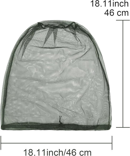 HESTYA 4 Pack Mosquito Net Face Mesh Net Protecting Net for Outdoor Hiking Camping Climbing Mosquito Fly Insects Preventing