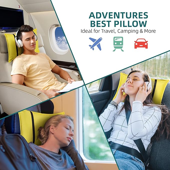 Stuffable Camping Pillow Sack (Small, Yellow) - 10 x 14 - Camping Essentials for Hiking, Backpacking and Travel Essentials - Sold Unstuffed Bring Your Own Stuffing