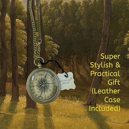 Bible Verse Brass Compass – “Trust in The Lord with All Your Heart” (Proverbs 3:5-6) | Religious Gifts for Men, Women, Boys, Girls, Teens | Daily Encouragement, Easter, Baptism, Faith-Based Keepsake