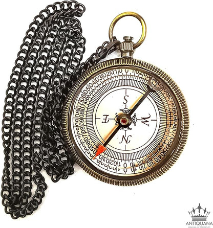 to My Grand Son Engraved Compass with Authentic Leather Case Brass Compass Directional Compass, Baptism Gifts for Boys & Girls, First Communion (BLC3)