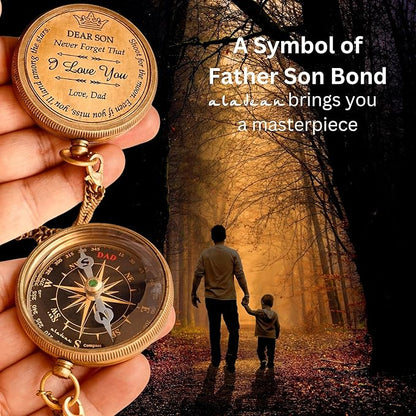 Inspiration Gift for Men Women Engraved Compass - Go Confidently - Thoreau Quote, You're Awesome Employee, Coworker Meaningful Gift for him her