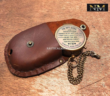 Brass Compass Gift to My Son Compass,My Son,to My Son,Son from Dad,Gift for Son,Father Son Gift,Mother Son Gift,Love Mom,Son from Mom, Love Dad (to My Girl)