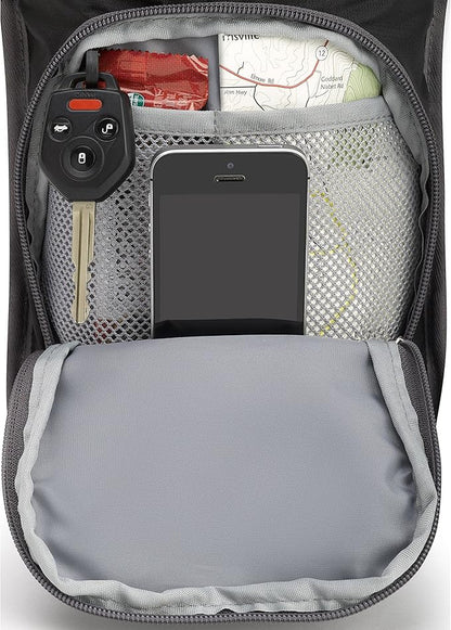 High Sierra HydraHike Hydration Backpack, Lightweight Running Backpack, Cycling, Hiking, for Men, Women & Kids, Black/Slate/Pool, 4L