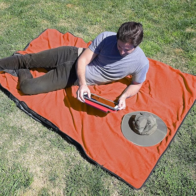 Catalonia Waterproof Blanket for Outdoor, Hooded Blanket Poncho, Windproof, Warm for Stadium,Sporting Events, Camping