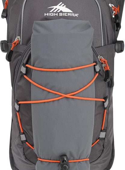 High Sierra HydraHike Hydration Backpack, Lightweight Running Backpack, Cycling, Hiking, for Men, Women & Kids, Mercury/Redline, 8L