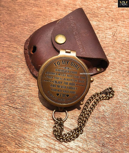Brass Compass Gift to My Son Compass,My Son,to My Son,Son from Dad,Gift for Son,Father Son Gift,Mother Son Gift,Love Mom,Son from Mom, Love Dad (to My Girl)