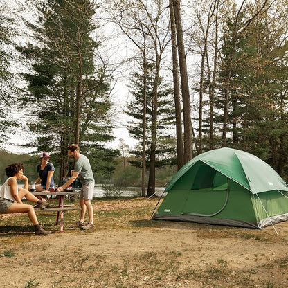 Coleman Sundome Camping Tent with Rainfly, 2/3/4/6 Person Tent Sets Up in 10 Mins, Weatherproof Shelter for Camping, Festivals, Backyard, Sleepovers, & More